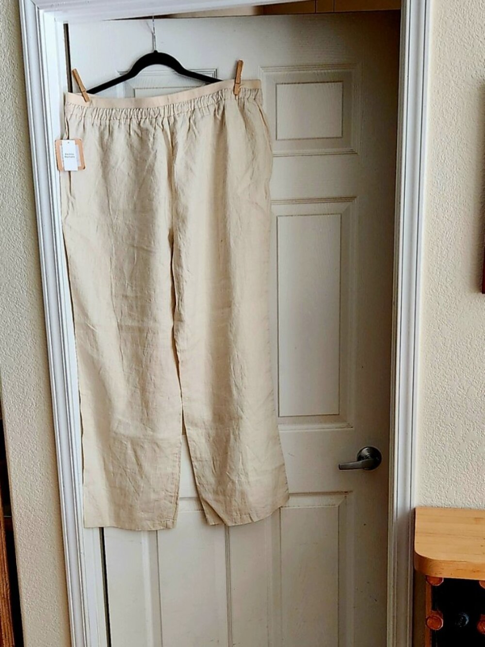 NWT Ellen Tracy Linen Wheat Wide-leg Pants, 2X